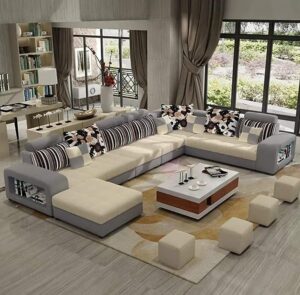 Ripple FURNITURE Apartment and living room corner sofa set (Multi)