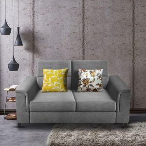 2 Seater Sofa Set for Living Room (Grey)