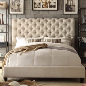 Lilyana Tufted Upholstered Low Profile Standard Bed 45 X 50 X 100 Cm Multicolor FOS-FUAE-1620-1M