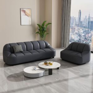 Ripple FURNITURE luxurious anti cat scratch leather standards sofa for sitting room and offices