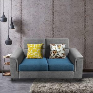 2 Seater Sofa Set for Living Room (Turquise Grey)